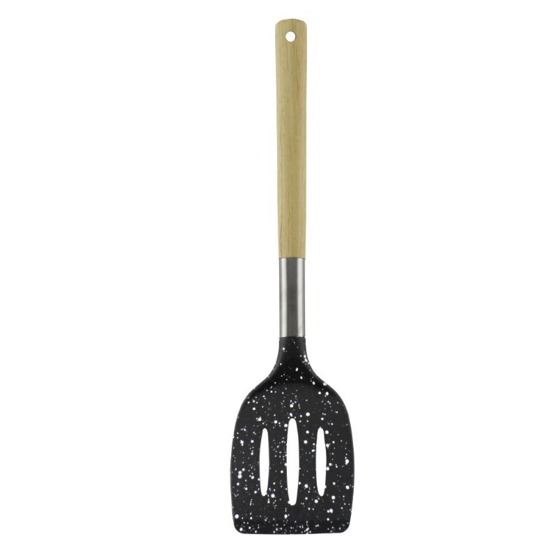 spatulă plastic cu mâner de lemn 35