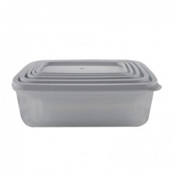  set cutii pentru alimente 5 buc/set din plastic transparent