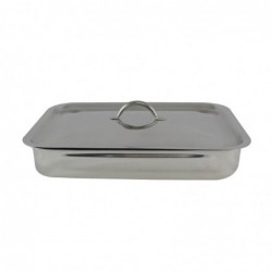 set tavă pentru copt cu grill detașabil și capac inox