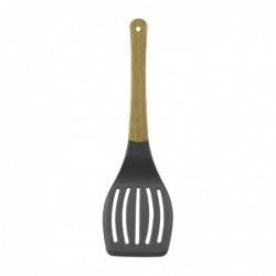 spatulă silicon cu mâner lemn non-stick