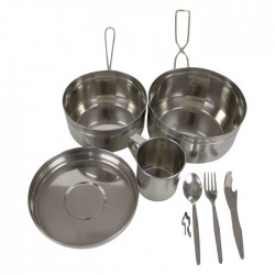 Set camping, Inox, cratite,...