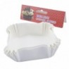 Комплект хартиени форми за мъфини, Квадратни, Бял цвят, 8x8x3 см, 30 бр