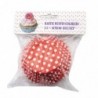 Комплект хартиени форми за мъфини, 2.5x7 см, Червени на бели точки, 100 бр