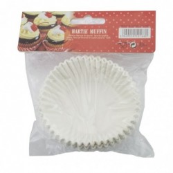 Muffin papírkészlet, Fehér, 3,5x7 cm, 75 db