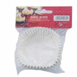 Muffin papírkészlet, Fehér, 3,5x7 cm, 30 db