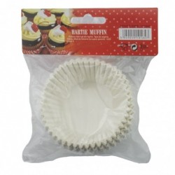 Muffin papírkészlet, Fehér, 2,5x6 cm, 100 db