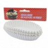 Muffin papírkészlet, Ovális, Fehér, 8,5x 4,7 x 2 cm, 75 db