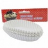 Muffin papírkészlet, Ovális, Fehér, 8,5x 4,7 x 2 cm, 75 db