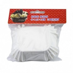 Muffin papírkészlet, Négyszögletű, Fehér, 6x4,5 x 3 cm, 75 db