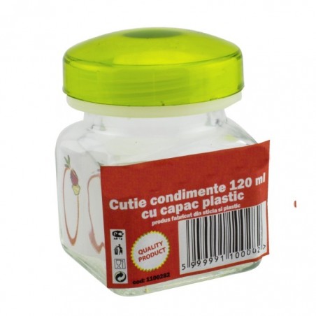 Üveg fűszertartó doboz, 120 ml