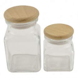 Fa fedelű fűszertartó doboz, 120 ml