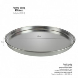 Fém pizzaforma ø 26 cm