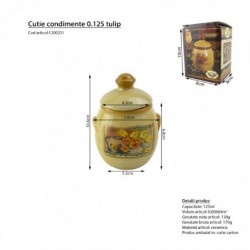 Fűszertartó doboz, 0.125 l, tulipánán