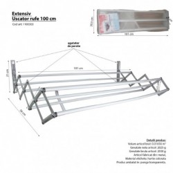 Extensiv ruhaszárító, 100 cm