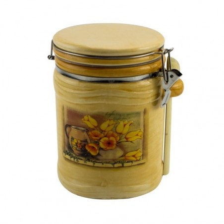 Fűszerdoboz 1,5 l hermetikus pecsét plusz tulipánfa kanál