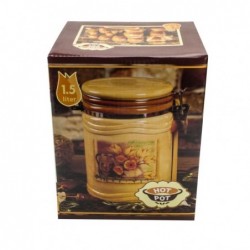 Fűszerdoboz 1,5 l hermetikus pecsét plusz tulipánfa kanál
