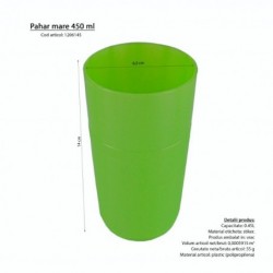 Pohár, nagy, 450 ml