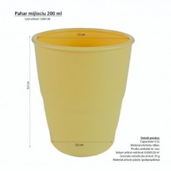 Pohár, közepes, 200 ml