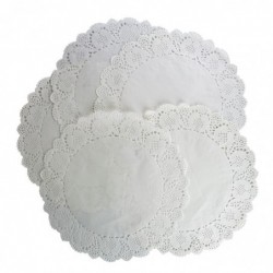 Csipkézett papír, 12 db/szett ø 34 cm