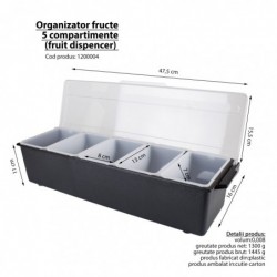Gyümölcstartó, 5 részes (fruit dispencer)