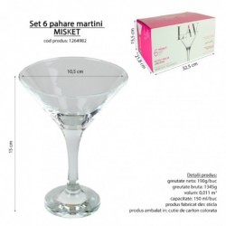 Martini misket pohár szett, 6 db