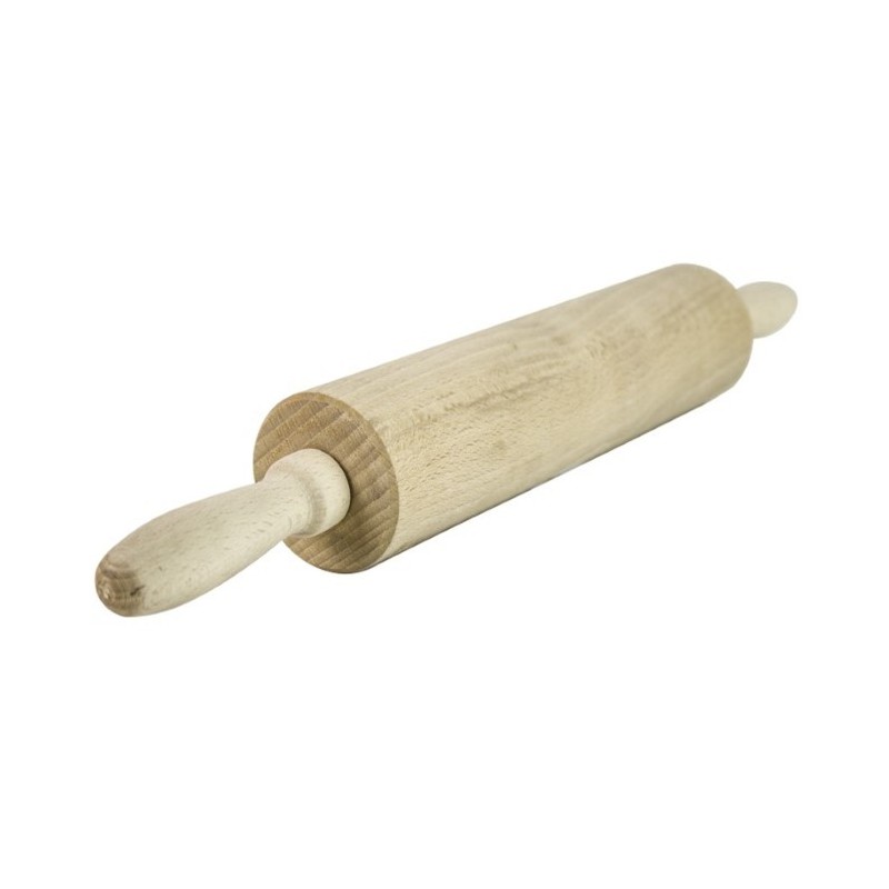 Fából készült sodrófa nyelekkel, 45 cm