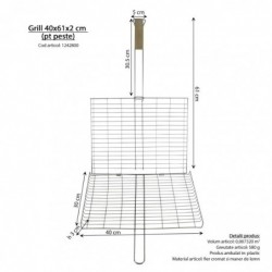 Grill, 40x61x2 cm (halnak)