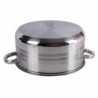 Rozsdamentes edény + üveg fedő, 24x12,  5,5 L