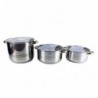 Rozsdamentes edény + üveg fedő, 24x12,  5,5 L