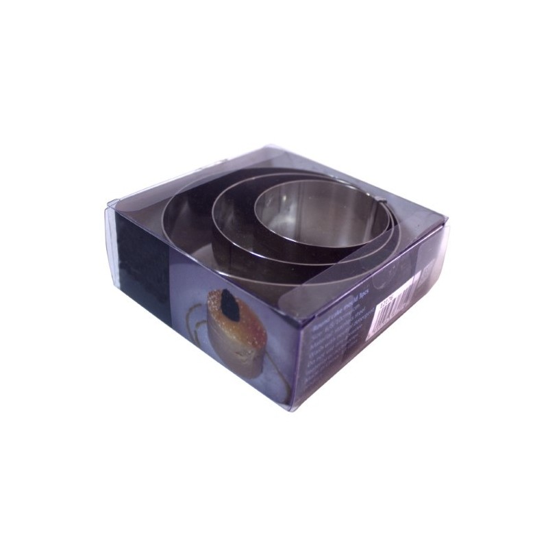Kerek gastro forma, rozsdamentes, 3 db/szett