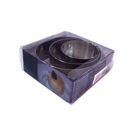 Kerek gastro forma, rozsdamentes, 3 db/szett