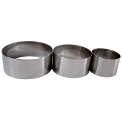 Kerek gastro forma, rozsdamentes, 3 db/szett