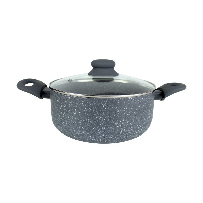 Granite line edény fedővel, 22 cm