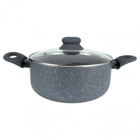 Granite line edény fedővel, 22 cm