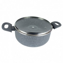Granite line edény fedővel, 22 cm