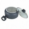 Granite line edény fedővel, 22 cm