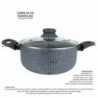 Granite line edény fedővel, 22 cm