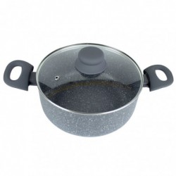 Granite line edény fedővel, 22 cm