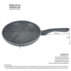 Granite line serpenyő, 24 cm