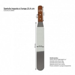 Keskeny, hosszú konyhai spatula, 25.4 cm