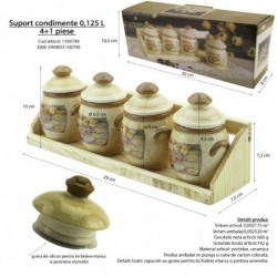 Fűszertartó 0,125 L 4+1 darab tulipán