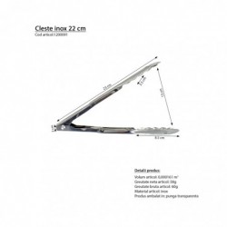 Rozsdamentes fogó, 22 cm
