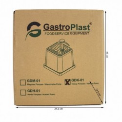 Profi szósz adagoló, pumpás, 2,5 l, piros