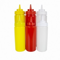 Műanyag szósz adagoló 0.35 l, sárga