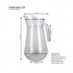 Üvegkancsó, 1.25 L