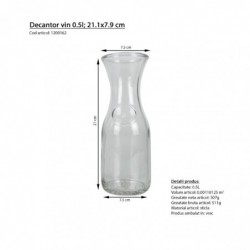 Bor dekantáló, 0.5 l, 21,1x7,9 cm