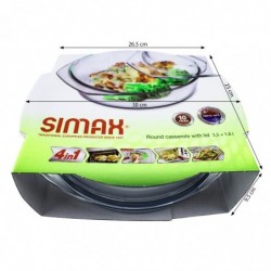 Simax hőálló üvegtál, ovális, 2.4 L