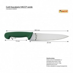 Haccp konyhai kés, zöld