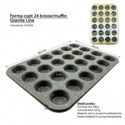 Muffin sütőforma 24 db-os granite line