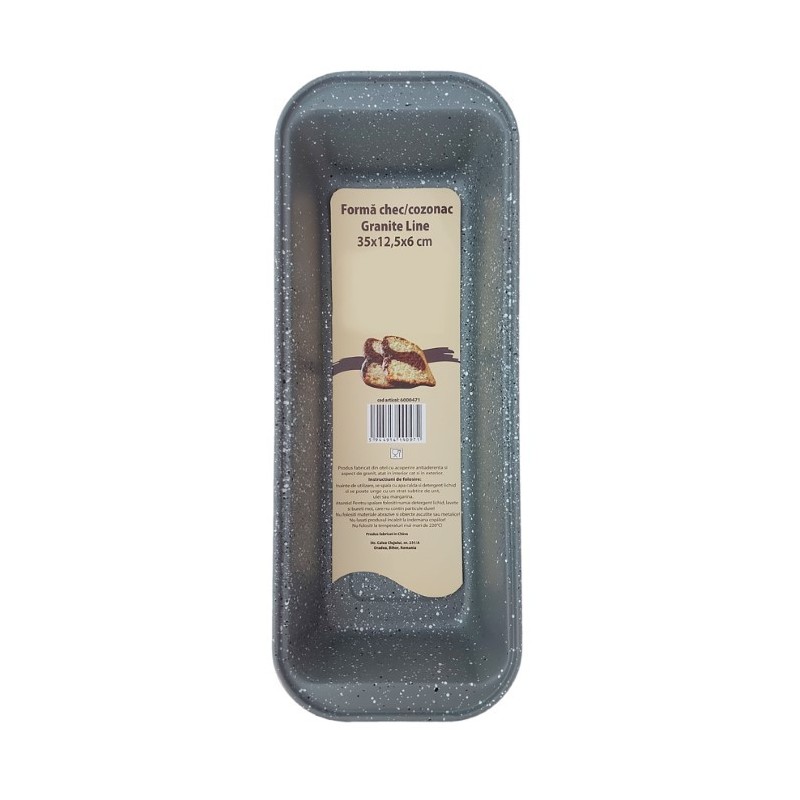 Püspökkenyér sütőforma granite line  35x12.5x6 cm
